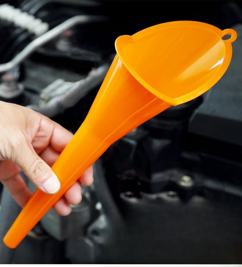 Car Long Stem Funnel Gasoline Oil Fuel Filling Tools Anti - splash Plastic Oil Funnel Motorcycle Refueling Tools Auto Accessories - shift - knoobs