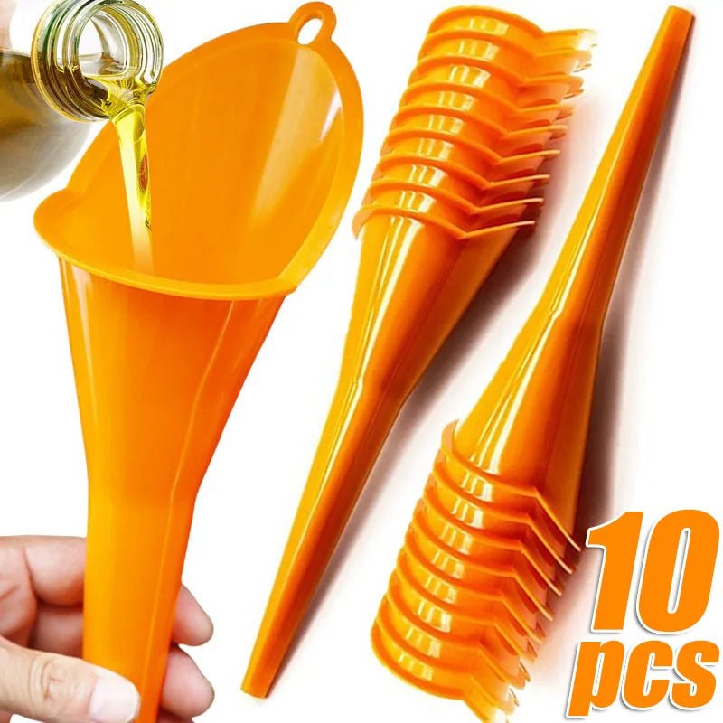 Car Long Stem Funnel Gasoline Oil Fuel Filling Tools Anti - splash Plastic Oil Funnel Motorcycle Refueling Tools Auto Accessories - shift - knoobs