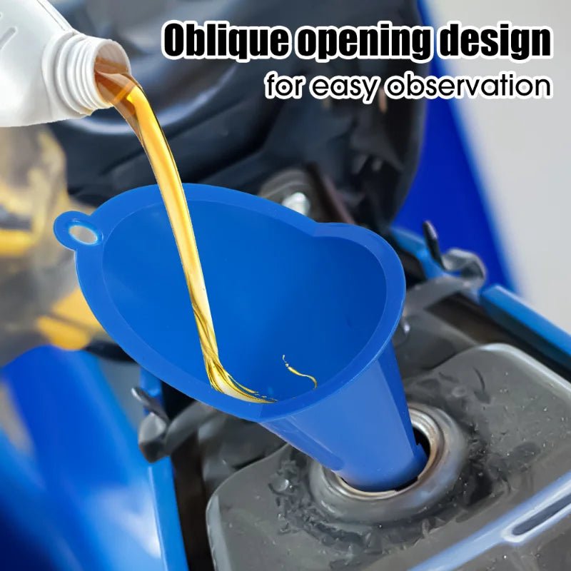 Car Long Stem Funnel Gasoline Oil Fuel Filling Tools Anti - splash Plastic Oil Funnel Motorcycle Refueling Tools Auto Accessories - shift - knoobs