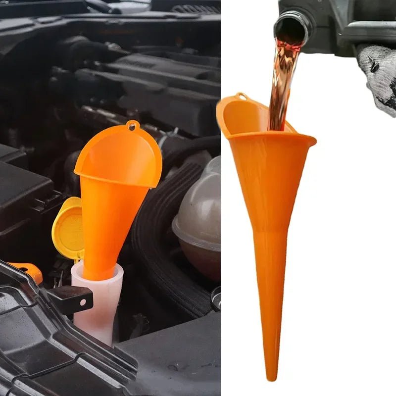 Car Long Stem Funnel Gasoline Oil Fuel Filling Tools Anti - splash Plastic Oil Funnel Motorcycle Refueling Tools Auto Accessories - shift - knoobs