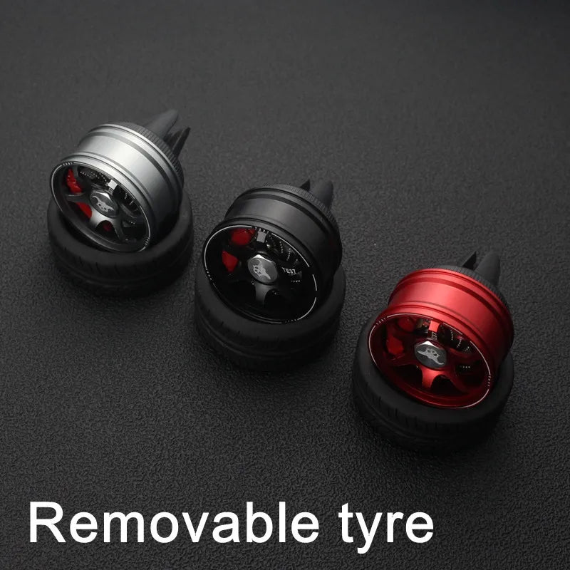 Car Perfume Diffuser Pendant Decor Interior Alloy Wheel Rim Vents Outlet Clip Sponge Stick Wick Fragrance Air Freshener Ornament - shift - knoobs