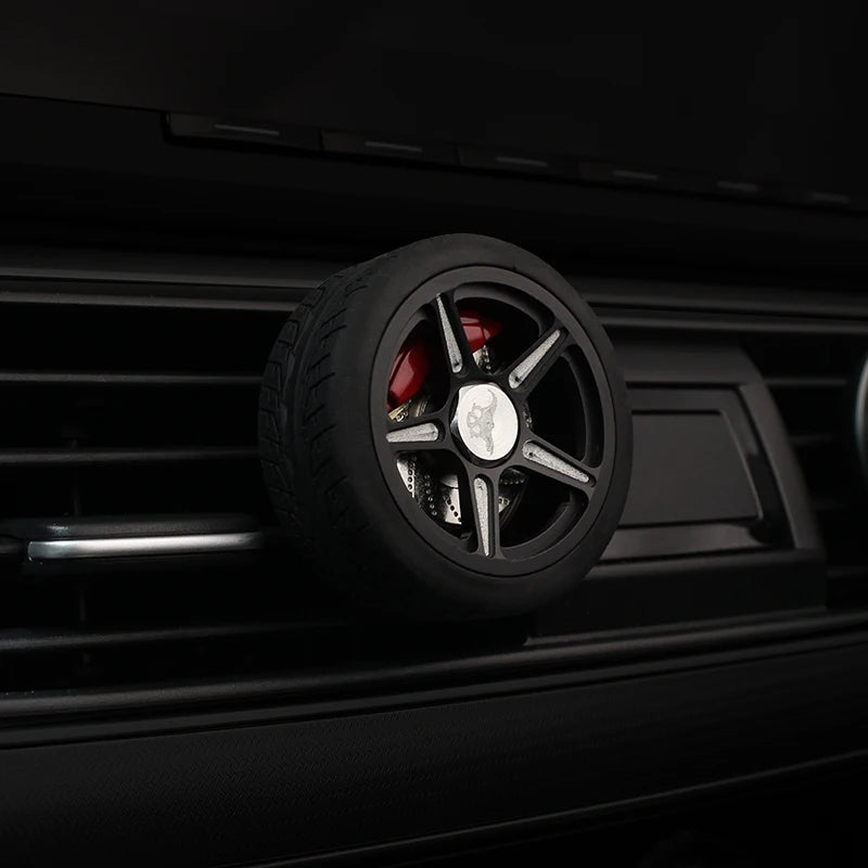 Car Perfume Diffuser Pendant Decor Interior Alloy Wheel Rim Vents Outlet Clip Sponge Stick Wick Fragrance Air Freshener Ornament - shift - knoobs