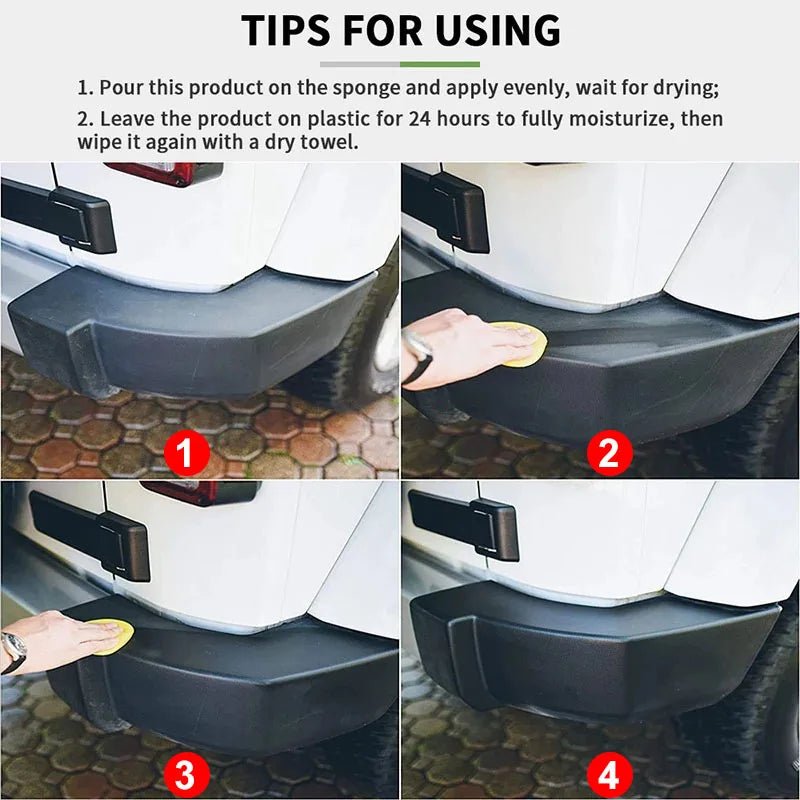 Car Plastic Restorer Back To Black Gloss Car Cleaning Products Plastic Leather Restore Auto Polish And Repair Coating Renovator - shift - knoobs