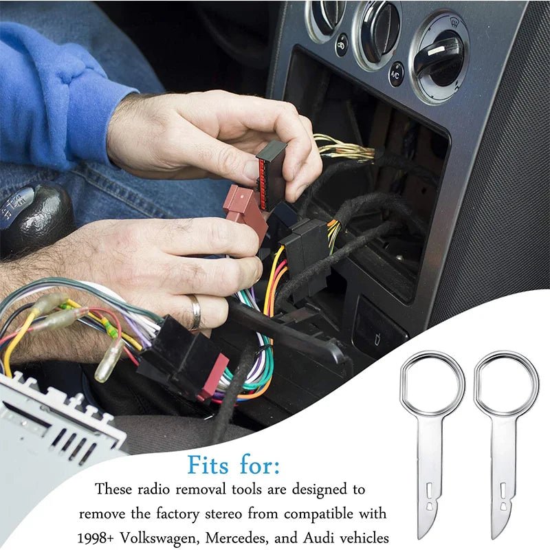 Car Radio Removal Tool Stereo Key Useful Radio Stereo Release Removal Install Tool Car Repair Tool Accessories Removal Tool - shift - knoobs