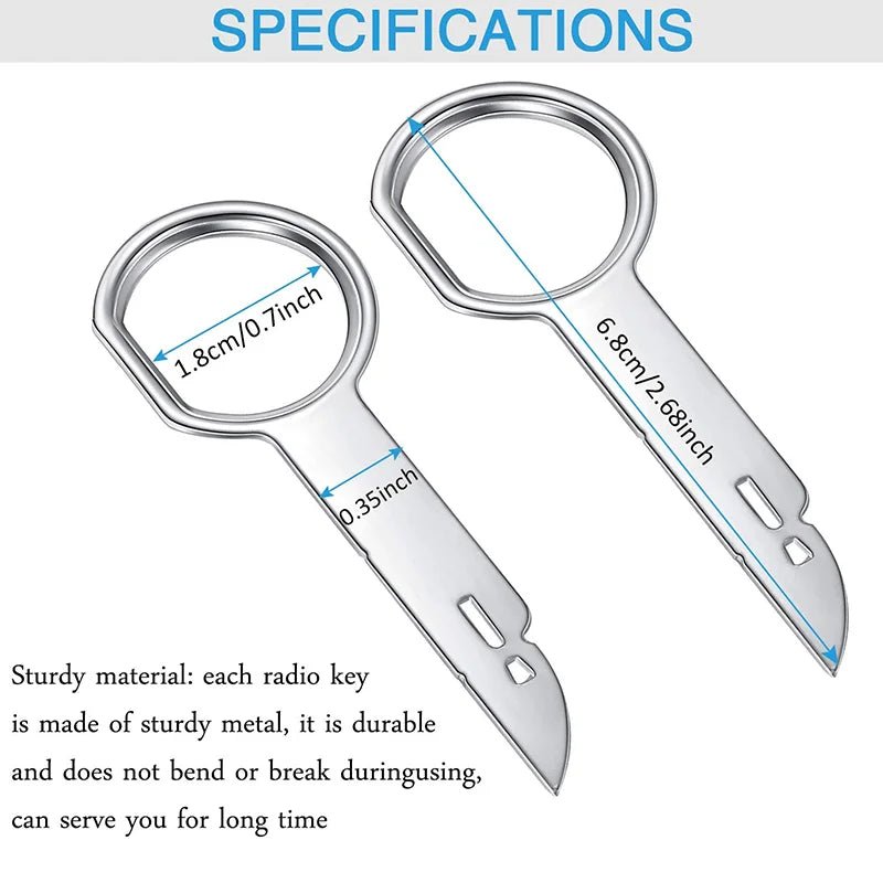 Car Radio Removal Tool Stereo Key Useful Radio Stereo Release Removal Install Tool Car Repair Tool Accessories Removal Tool - shift - knoobs