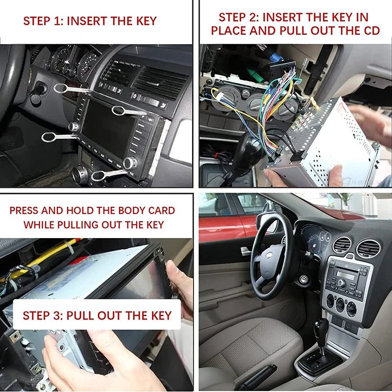 Car Radio Removal Tool Stereo Key Useful Radio Stereo Release Removal Install Tool Car Repair Tool Accessories Removal Tool - shift - knoobs