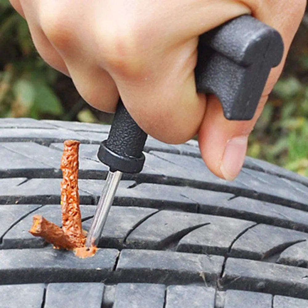 Car Tire Repair Tool Kit with Rubber Strips Tubeless Tyre Puncture Studding Plug Set Motorcycle Truck Vacuum Tire Repair Tool - shift - knoobs