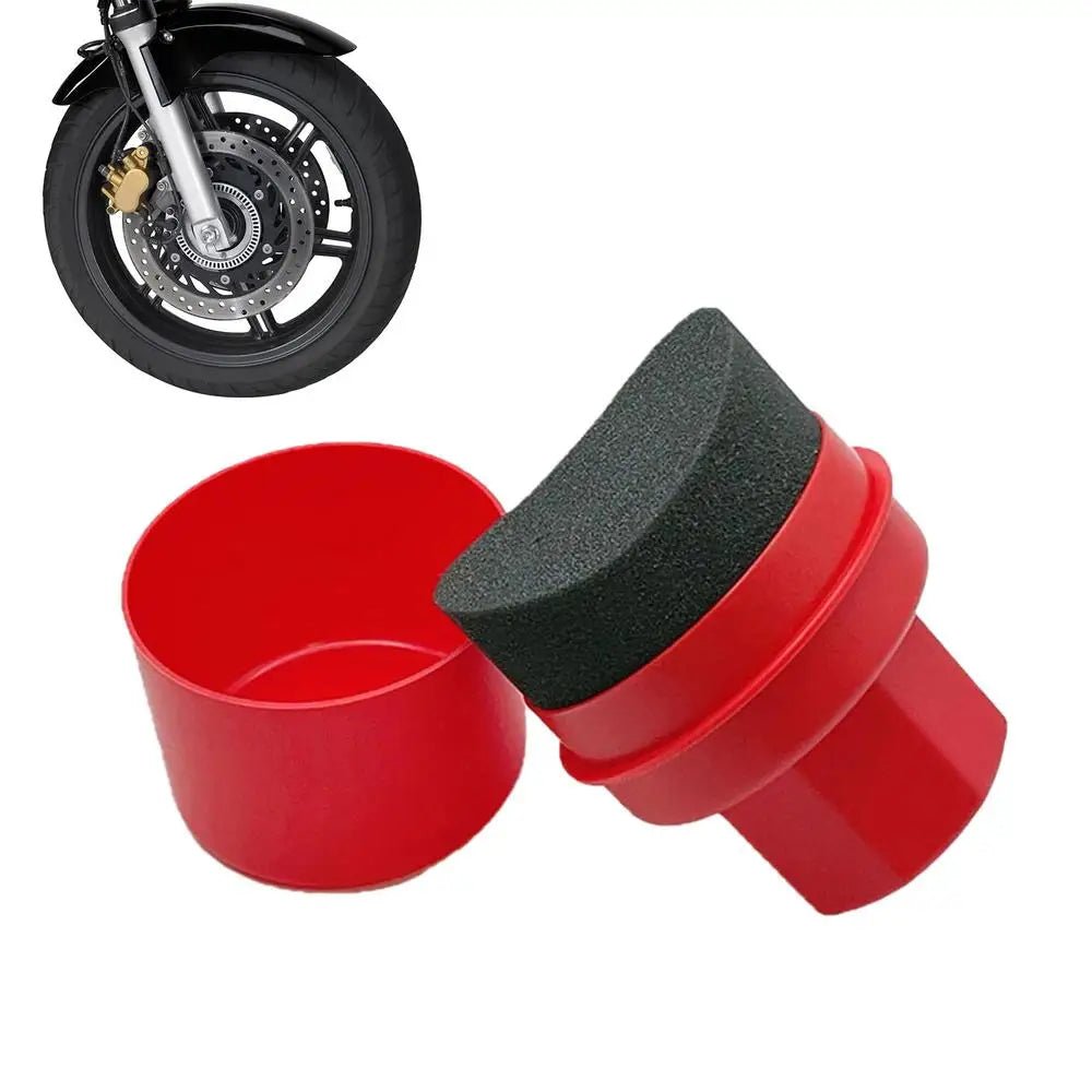 Car Tire Waxing Sponge Car Wax Applicator Pad with Lid Curved Shaped Easy Waxing Tire Sponge Tire Cleaning Tools Detailing Brush - shift - knoobs