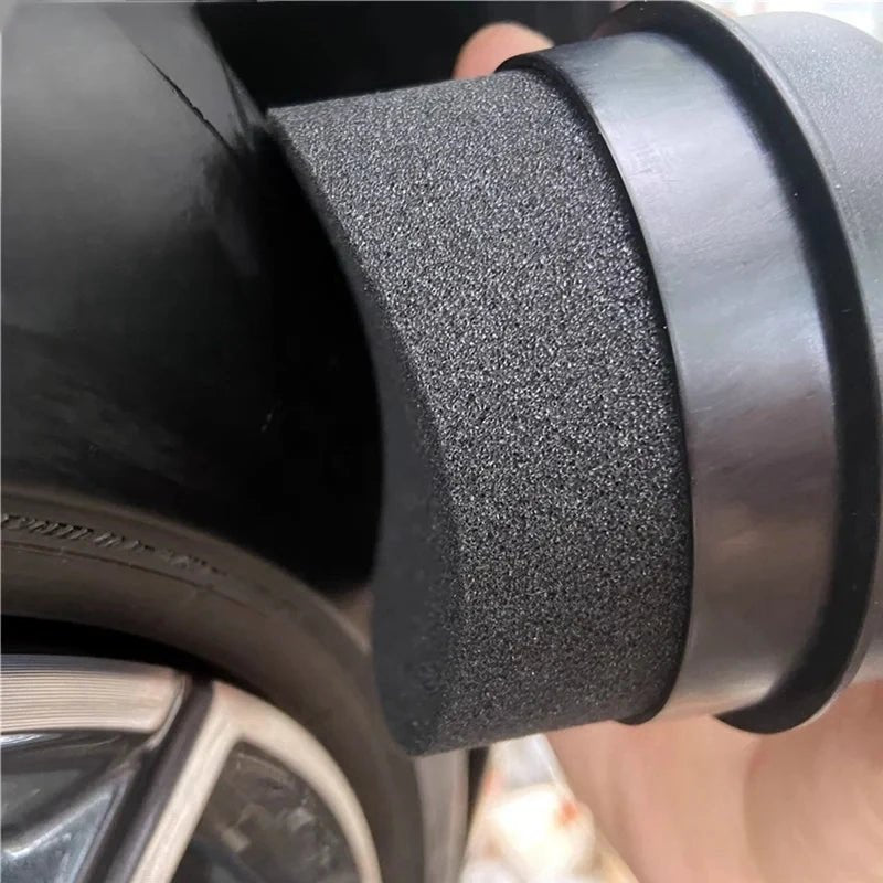 Car Tire Waxing Sponge Car Wax Applicator Pad with Lid Curved Shaped Easy Waxing Tire Sponge Tire Cleaning Tools Detailing Brush - shift - knoobs
