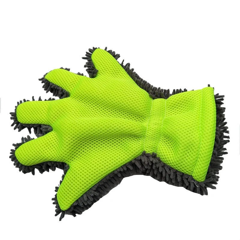 Chenille Car Wash Gloves Microfiber Wipe Car Sponge Scratch Free Car Wash Cleaning Coral Velvet Double - Sided Car Cleaning Tool - shift - knoobs