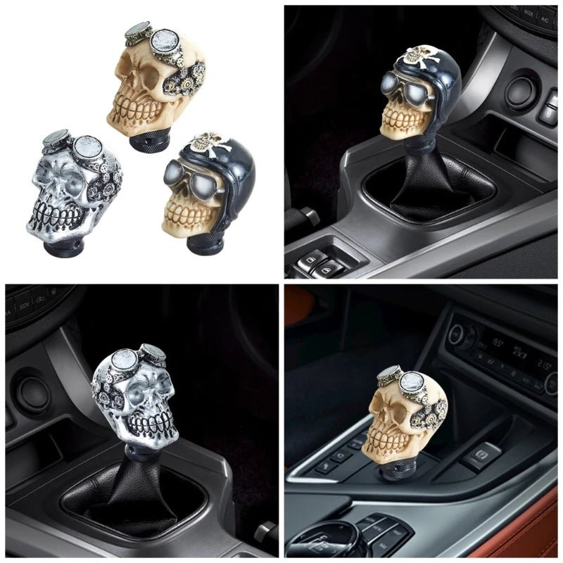Cool Resin Unique Skull Head Gear Shifts Knob Shifter Lever Accessories for Manual Transmission Car Interior Enhancement - shift - knoobs