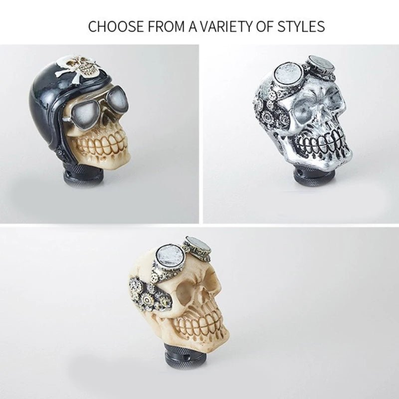Cool Resin Unique Skull Head Gear Shifts Knob Shifter Lever Accessories for Manual Transmission Car Interior Enhancement - shift - knoobs