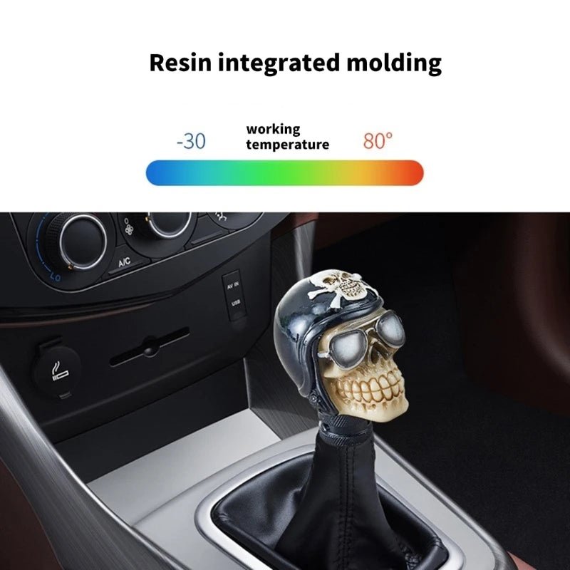 Cool Resin Unique Skull Head Gear Shifts Knob Shifter Lever Accessories for Manual Transmission Car Interior Enhancement - shift - knoobs
