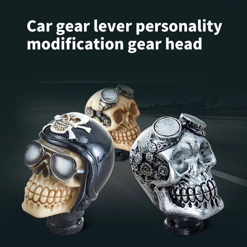 Cool Resin Unique Skull Head Gear Shifts Knob Shifter Lever Accessories for Manual Transmission Car Interior Enhancement - shift - knoobs