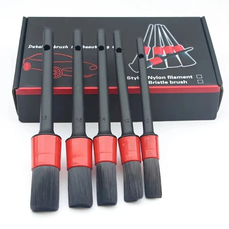 Detailing Brush Set Car Brushes Car Detailing Brush For Car Cleaning Detailing Brush Dashboard Air Outlet Wheel Brushes - shift - knoobs