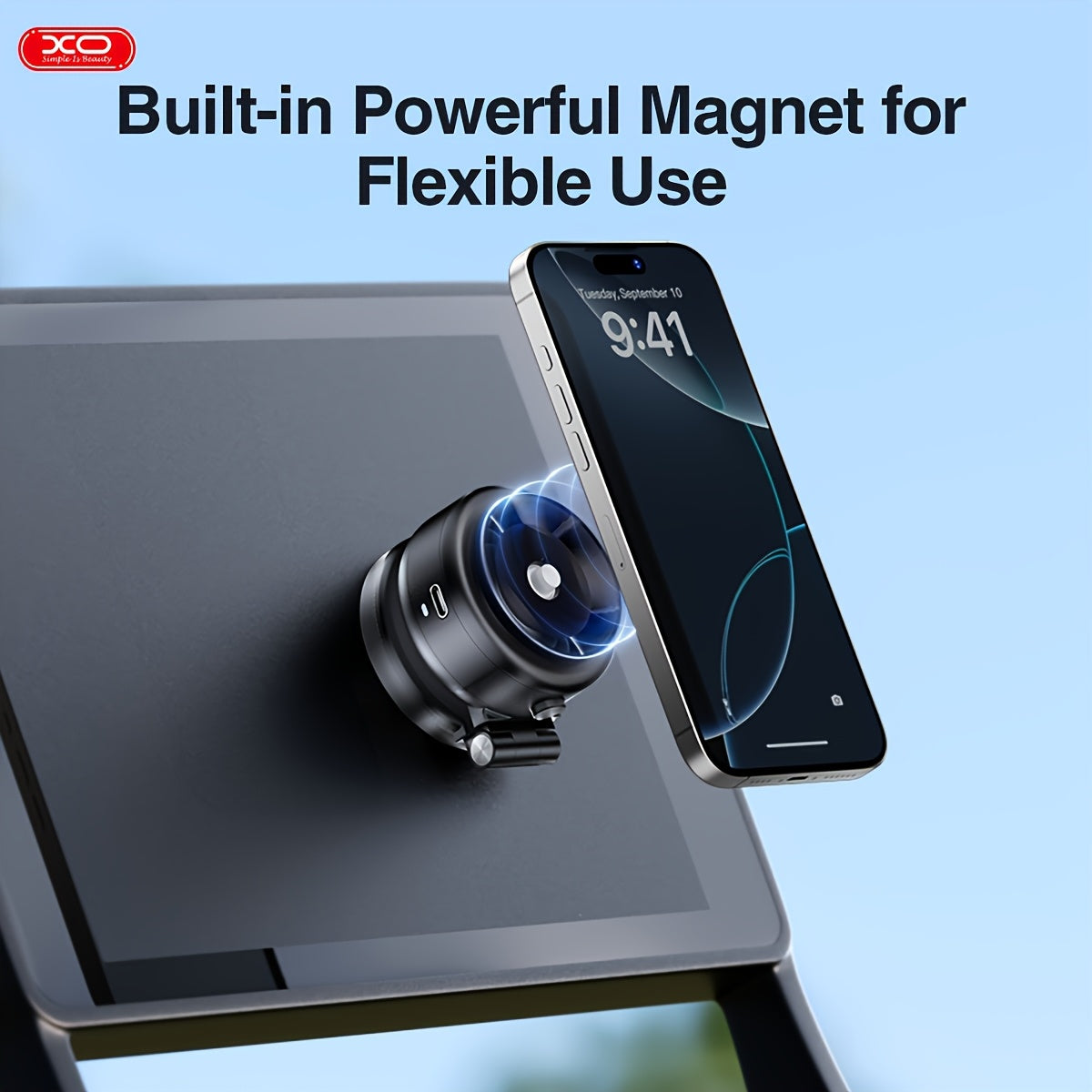 Car Mobile Phone Accessories, Car Mobile Phone Holder Base, Extendable, Electric Vacuum Suction Mobile Phone Holder, with Powerful Magnetic Suction Function, Free Magnetic Suction Accessories, Extended Connecting Rod, Automat
