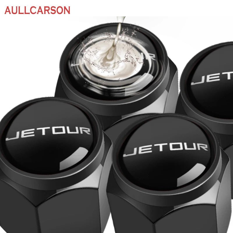 For Chery Jetour X70 X90 Plus Dashing T2 Car Wheel Tire Air Valve Caps Stem Cover With Brand Auto Accessorier - shift - knoobs