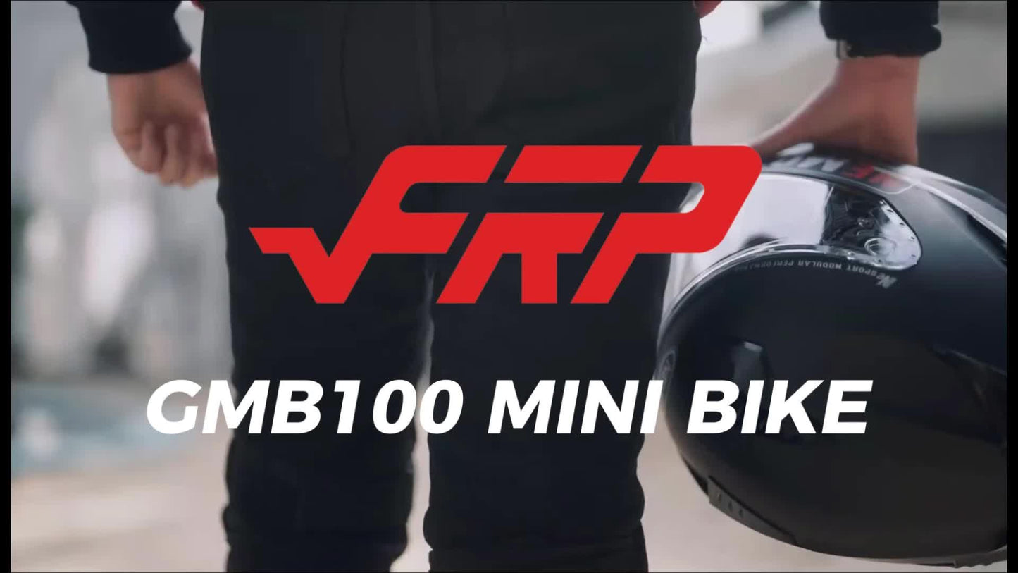 FRP GMB100 Mini Bike, 99CC 4 - Stroke Mini Bikes for Adults, Gas Powered Mini Dirt Bike, Off - Road Motorcycle W/Neck Gaiter, Weight Support Up to 220 LBS 20mph - shift - knoobs