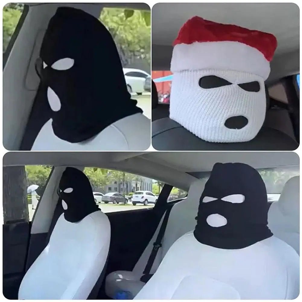 Funny Hat For Car Seat Auto Headrest Decoration Cover Protector Functional Cute Vehicle Christmas Decor Car Interior Accessories - shift - knoobs
