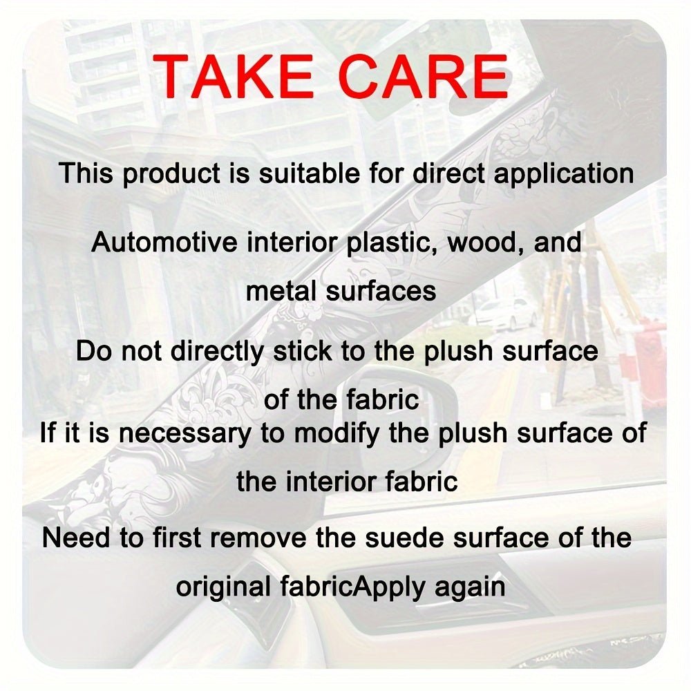 Geisha Prajnaparamita AB Pillar Modification Patch, Floral Print Adhesive Decal for Automotive A - Pillar And B - Pillar, Universal Size, Durable PU Material, Easy Installation - shift - knoobs