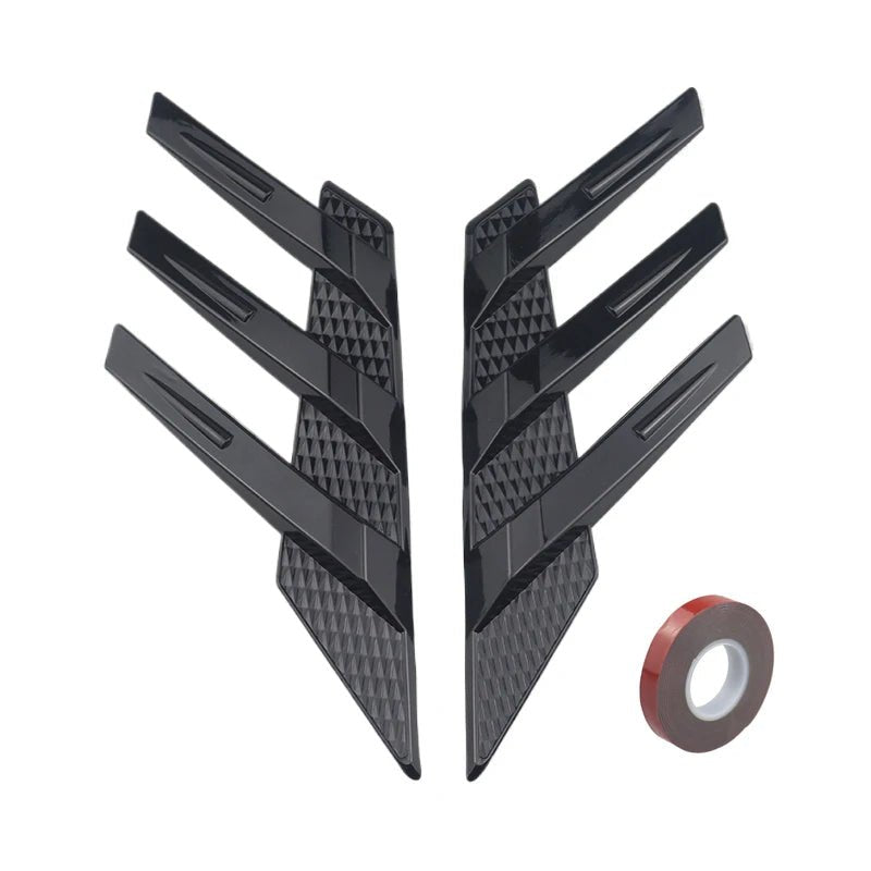 General Motors rear window side spoiler splitter triangle louver decorative side wing fender air vent modification - shift - knoobs