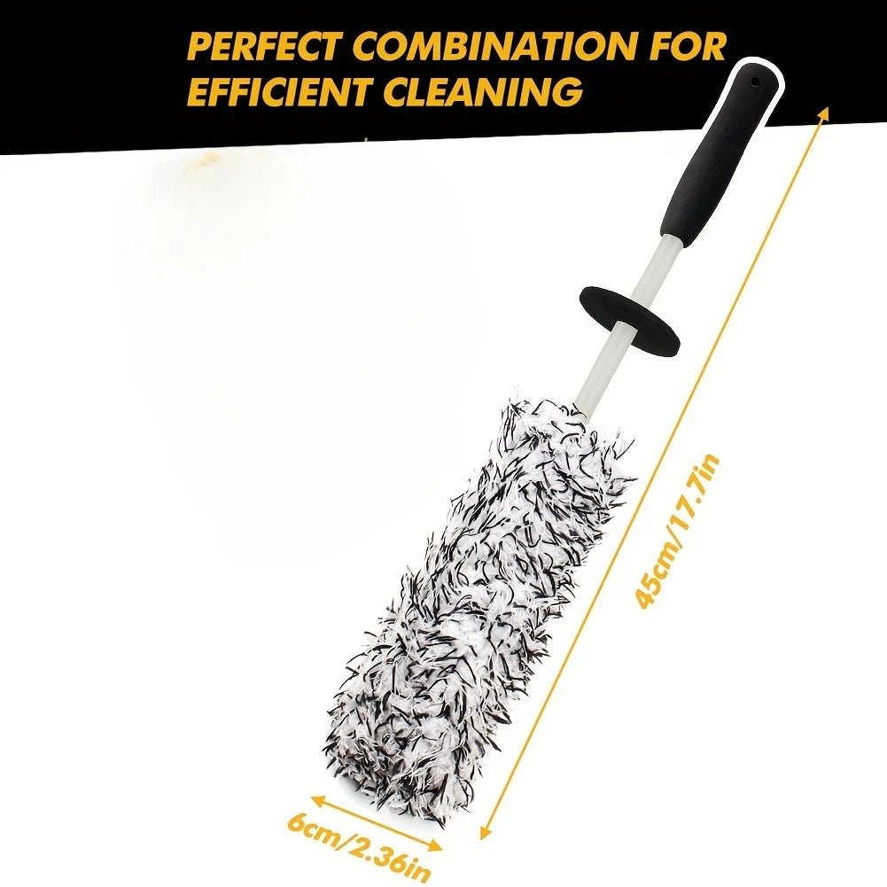Microfiber Wheel Brush For A Particularly Gentle Cleaning Up To The Wheel Deep Bed, Long Car Wheel Cleaning Brush - shift - knoobs