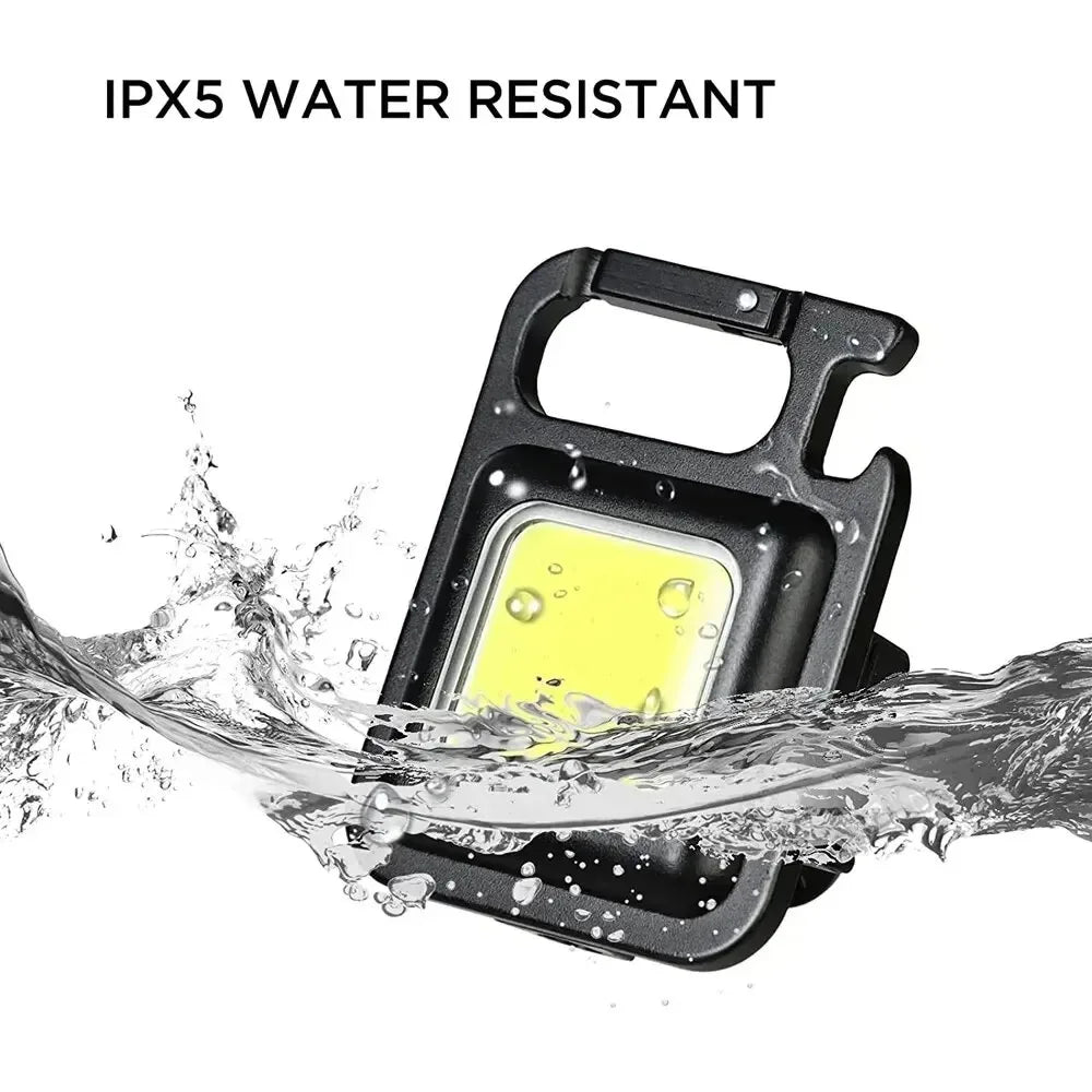 Mini LED Flashlight Keychain Multifunctional Portable COB Camping Lamps USB Charging Work Lights Outdoor Fishing Hiking Lanterna - shift - knoobs