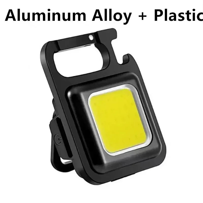 Mini LED Flashlight Keychain Multifunctional Portable COB Camping Lamps USB Charging Work Lights Outdoor Fishing Hiking Lanterna - shift - knoobs