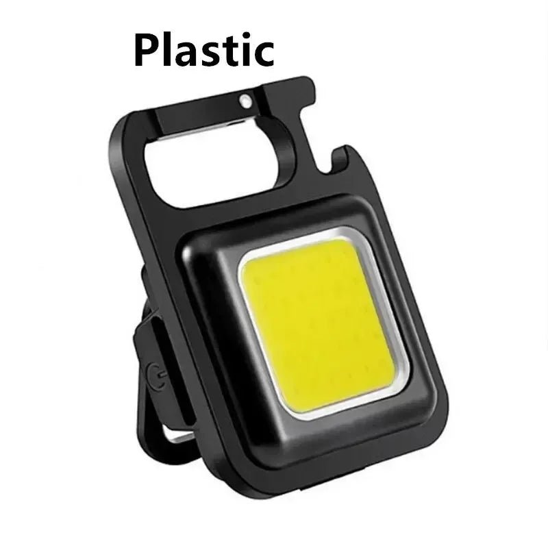 Mini LED Flashlight Keychain Multifunctional Portable COB Camping Lamps USB Charging Work Lights Outdoor Fishing Hiking Lanterna - shift - knoobs