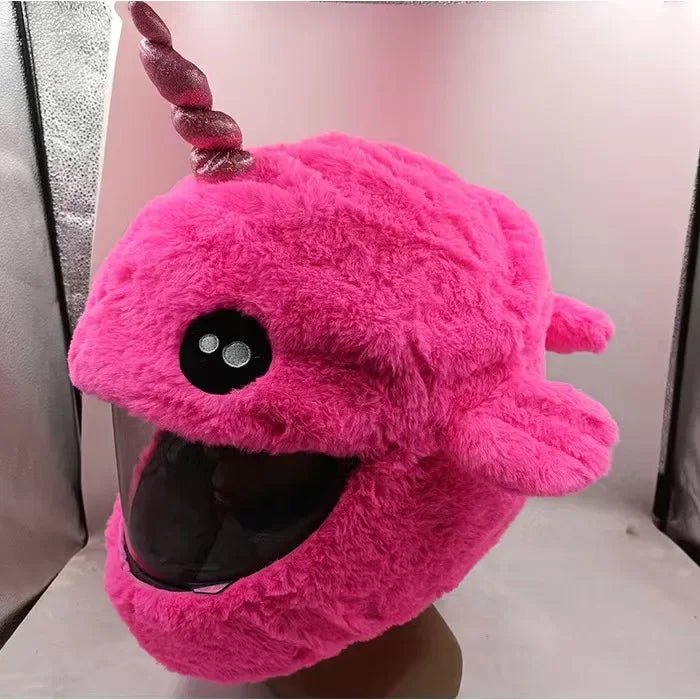 Motorcycle Full Helmet Cover Cartoon Plush Animal Helmet Cover Dust Protection Funny Helmet Cover Motorcycle Accessories - shift - knoobs
