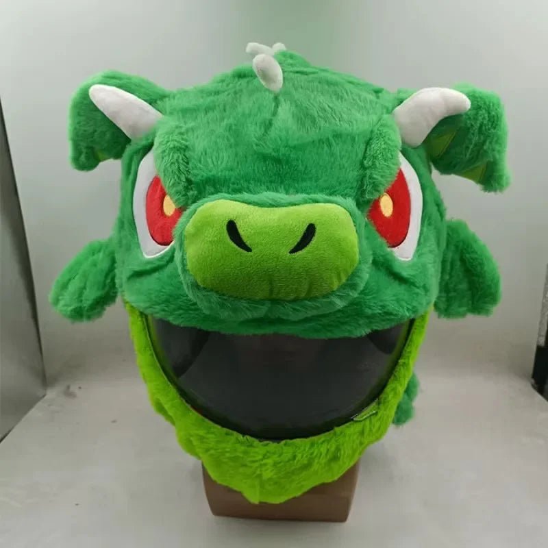 Motorcycle Full Helmet Cover Cartoon Plush Animal Helmet Cover Dust Protection Funny Helmet Cover Motorcycle Accessories - shift - knoobs