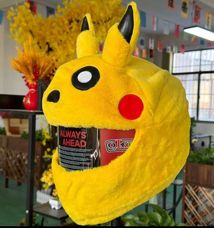 Motorcycle Full Helmet Cover Cartoon Plush Animal Helmet Cover Dust Protection Funny Helmet Cover Motorcycle Accessories - shift - knoobs