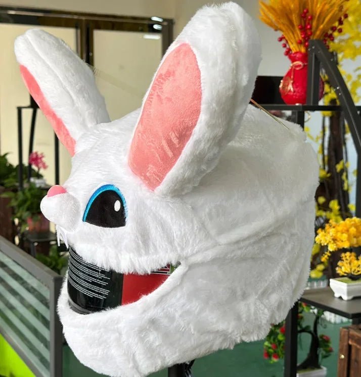 Motorcycle Full Helmet Cover Cartoon Plush Animal Helmet Cover Dust Protection Funny Helmet Cover Motorcycle Accessories - shift - knoobs