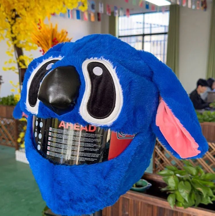 Motorcycle Full Helmet Cover Cartoon Plush Animal Helmet Cover Dust Protection Funny Helmet Cover Motorcycle Accessories - shift - knoobs