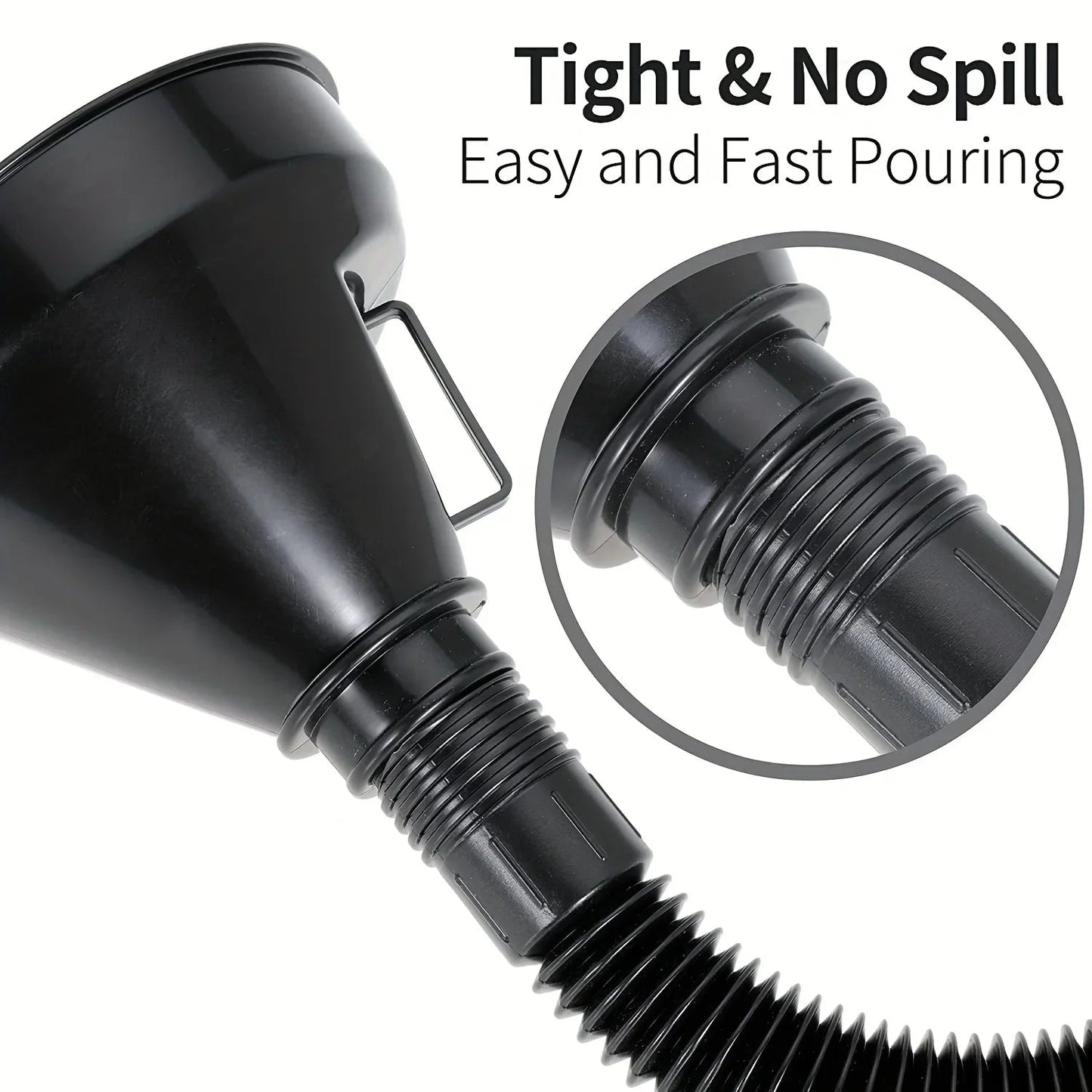 Multi functional car fuel funnel portable refueling funnel for cars and motorcycles, long nozzle, large diameter refueling parts - shift - knoobs