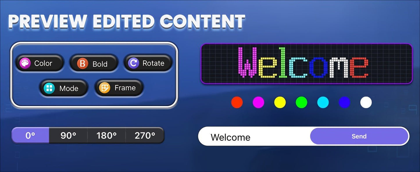 Scrolling Bright Advertising LED Signs, Flexible USB 5V LED Sign, App Control Custom Text Pattern Animation Programmable LED Display For Store, Hotel, Party - shift - knoobs
