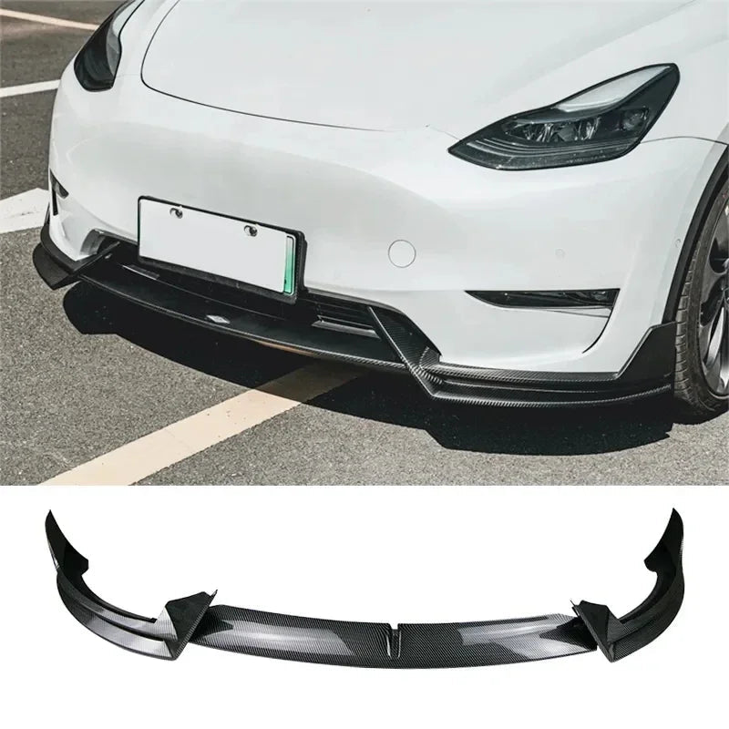 Tesla Model 3/Y 2017 - 2023 3Pcs Front Lip Spoiler Splitter Diffuser - shift - knoobs