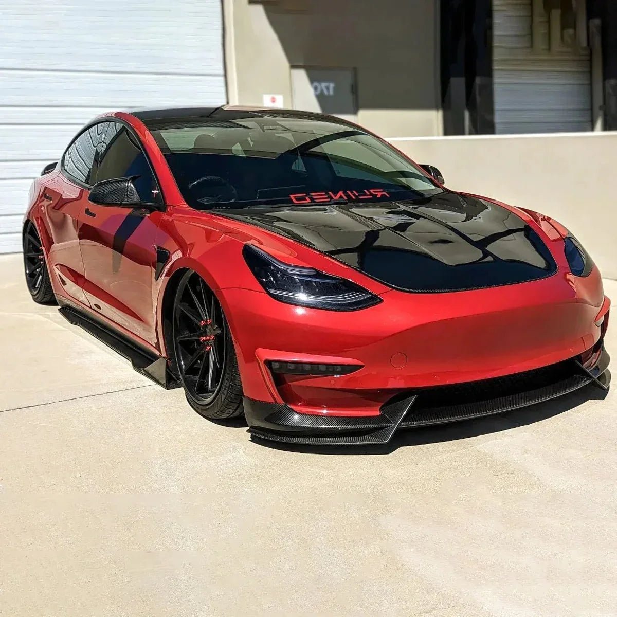 Tesla Model 3/Y 2017 - 2023 3Pcs Front Lip Spoiler Splitter Diffuser - shift - knoobs