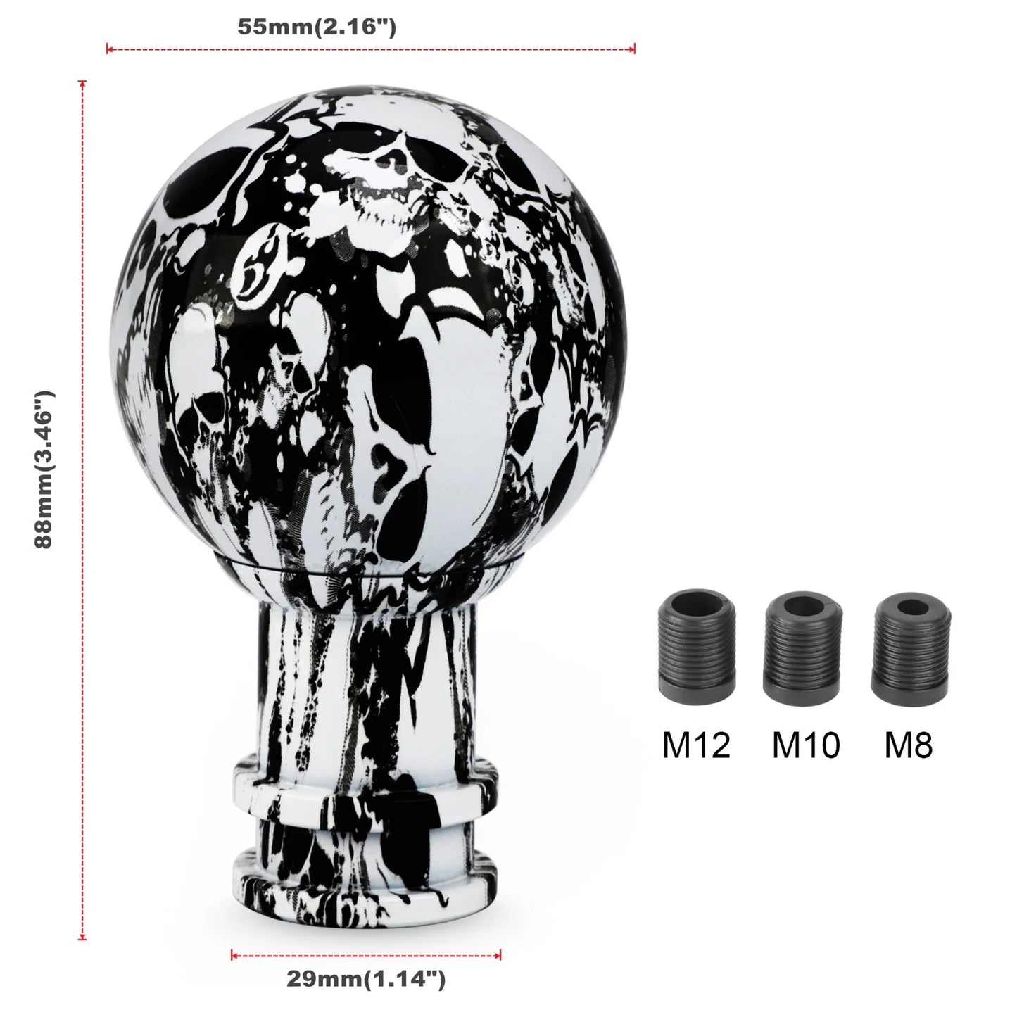 Universal 5/6 Speed Car Gear Shift Knob For Manual Transmission Gear Level Knob Shift Lever M8 M10 M12 Graffiti Style - shift - knoobs