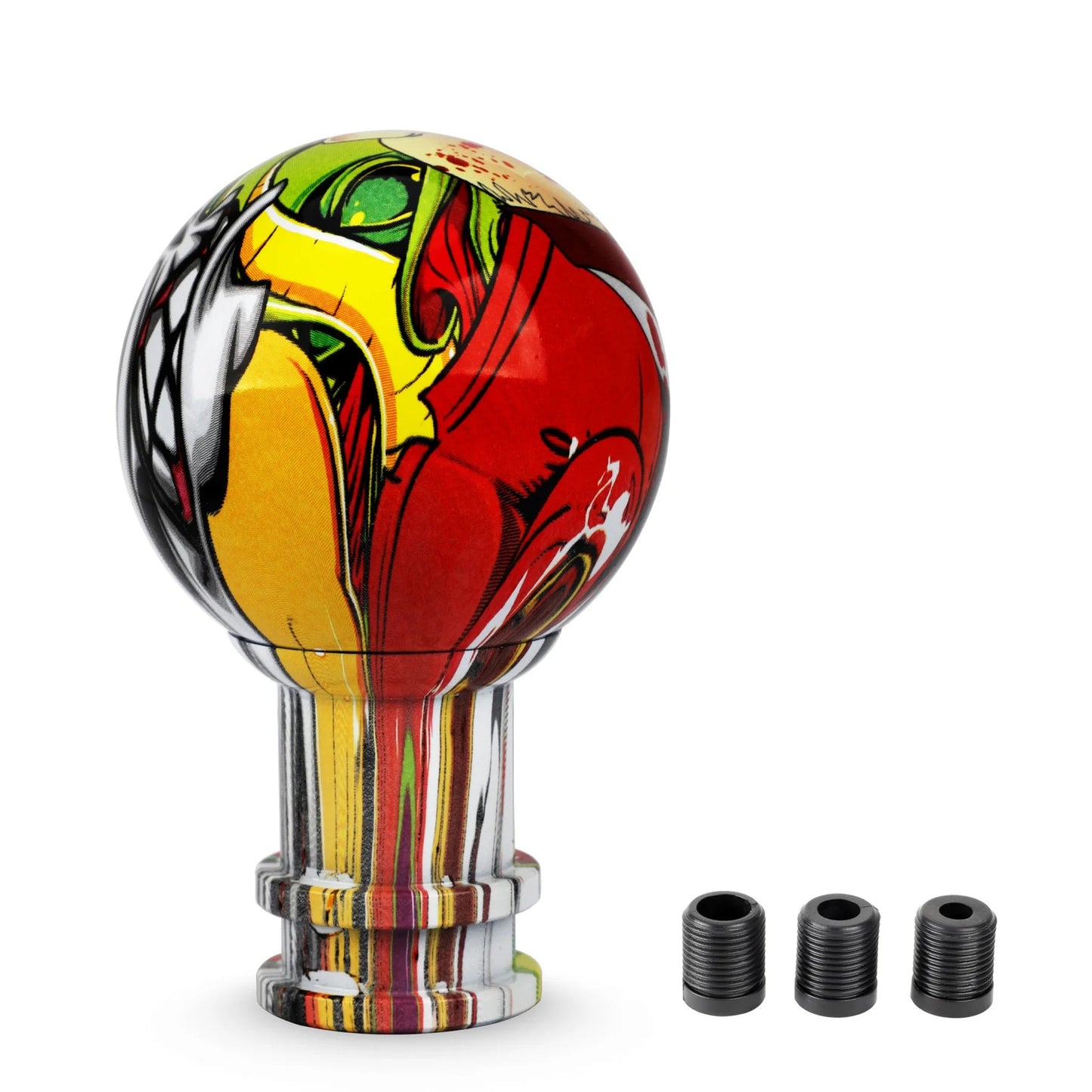 Universal 5/6 Speed Car Gear Shift Knob For Manual Transmission Gear Level Knob Shift Lever M8 M10 M12 Graffiti Style - shift - knoobs
