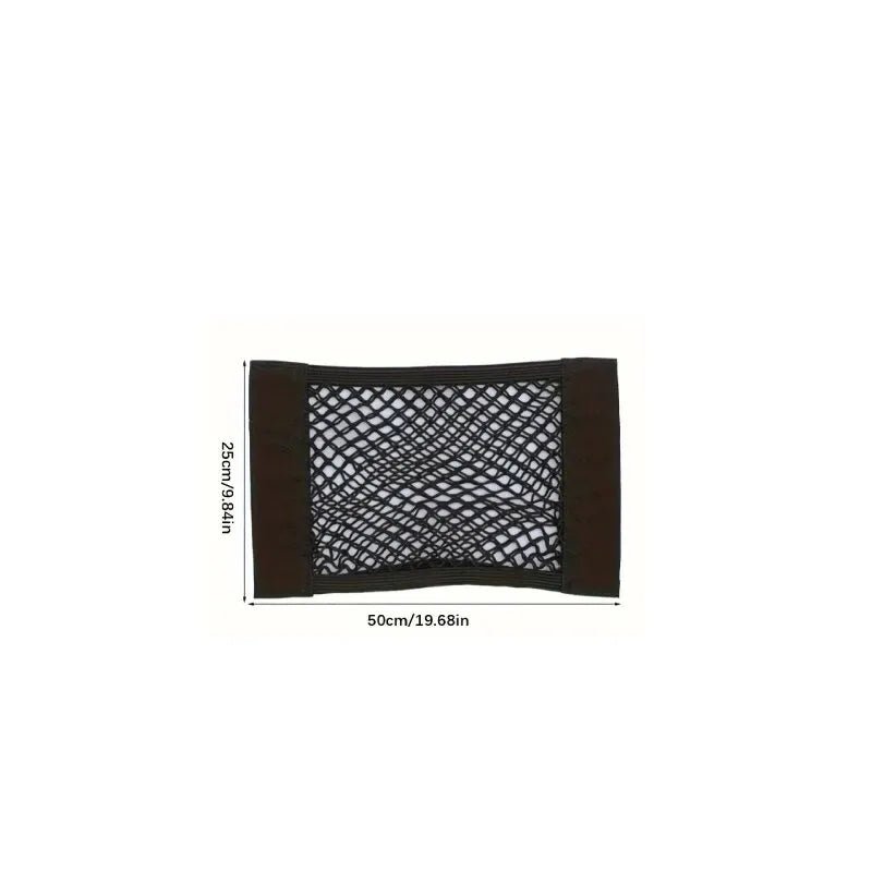Universal Car Storage Bag Double Mesh Trunk Storage Net, Car Built - in Storage Bag, Car Fire Extinguisher Fixed Net - shift - knoobs