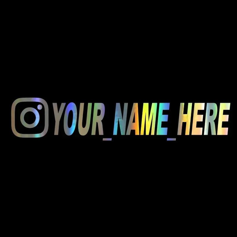 User Name Custom Personalized Instagram Vinyl Decals Motorcycle for Instagram FACEBOOK Customization Needs Remarks Car Sticker - shift - knoobs