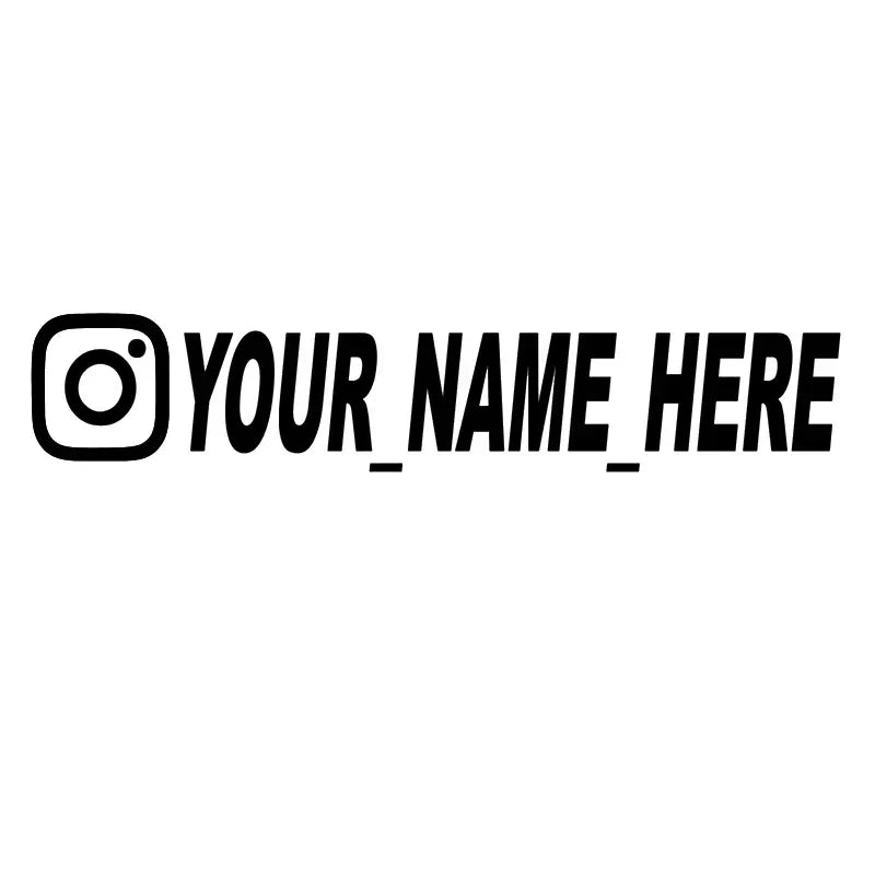 User Name Custom Personalized Instagram Vinyl Decals Motorcycle for Instagram FACEBOOK Customization Needs Remarks Car Sticker - shift - knoobs