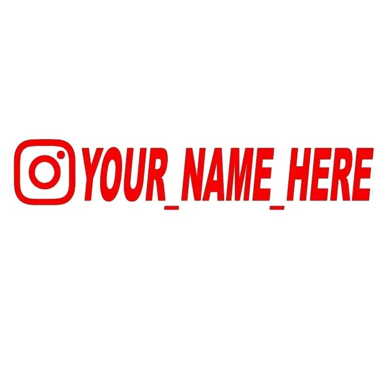 User Name Custom Personalized Instagram Vinyl Decals Motorcycle for Instagram FACEBOOK Customization Needs Remarks Car Sticker - shift - knoobs