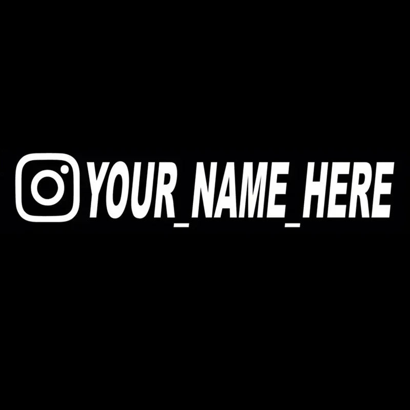 User Name Custom Personalized Instagram Vinyl Decals Motorcycle for Instagram FACEBOOK Customization Needs Remarks Car Sticker - shift - knoobs