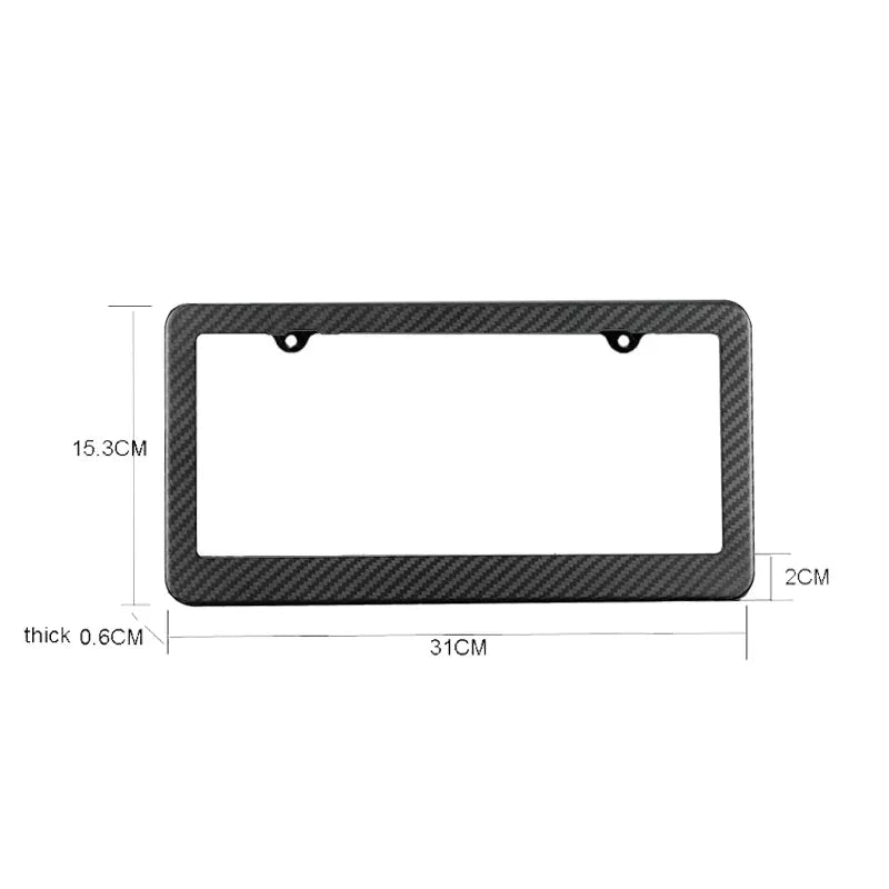 100% Real Carbon Fiber License Plate Frame - shift-knoobs