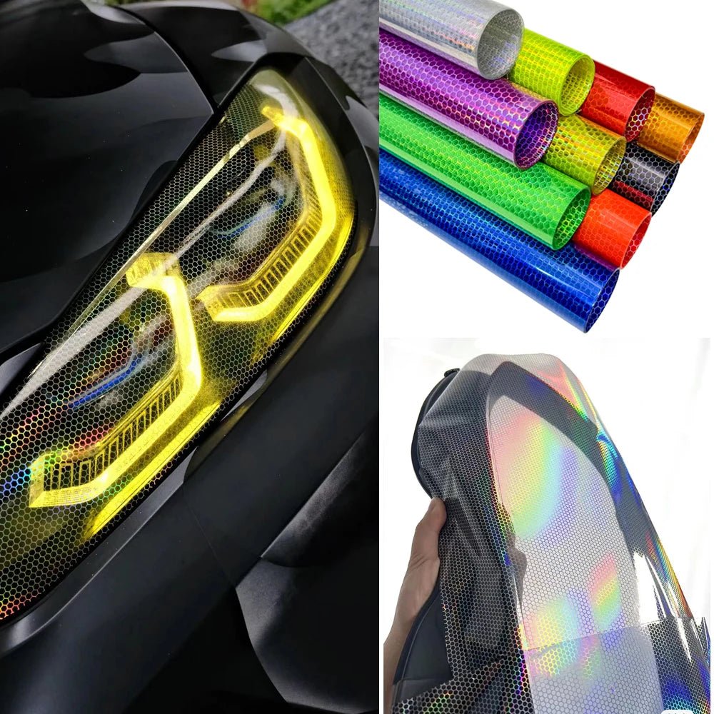 120x30cm Car Transparent Film Tint Vinyl Wrap Sticker PVC Changer Car Headlight Taillight Sticker Light Film Car Accessories - shift - knoobs