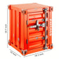 1pc 1 Door/2 Door Industrial Container, Side Table, Retro Bedside Table, Storage Cabinet With Door And Lock - shift - knoobs