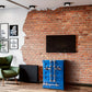 1pc 1 Door/2 Door Industrial Container, Side Table, Retro Bedside Table, Storage Cabinet With Door And Lock - shift - knoobs