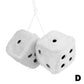 2pcs Plush Dice Car Pendant Plush Toy Cube Pendant Car Ornament Sieve Anime Car Decoration Accessories Auto Pendant - shift - knoobs